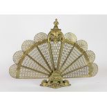 A 19th Century French gilt bronze fan-tail Fire Guard, in the rococo taste, approx. 60cms (24") h.
