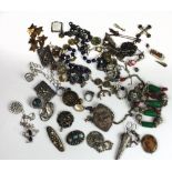 Jewellery: A box file containing numerous items of jewellery, mostly late 19th Century,