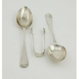 A pair of plain Victorian silver Serving Spoons, by Henry John Lias & James Wakely, London c.