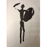 Louis Le Brocquy - The Tain Signed Limited Print "Warrior" Man with Sword and Shield, Limited Edn.