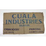 Rare Banner CUALA INDUSTRIES DUBLIN. Embroidery / Lily Yeats. Printing / Elizabeth C. Yeats.