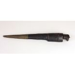 A fine late 18th / early 19th Century Turkish steel pointed Blade with ridge top,