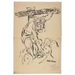 Oskar Kokoschka and Jack Yeats A large Print, 30 ins x 20 ins, of the Austrian painter.