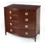 A fine quality Georgian mahogany bow fronted Chest of drawers,