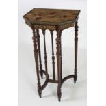A 19th Century French walnut and ormolu mounted Hallstand, with fossil marble inset,