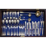An important large 20th Century German silver flatware Table Service, with the mark of Gebr.
