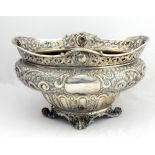 A fine quality 19th Century pierced and decorated heavy silver Bowl,