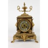 A 19th Century French ormolu gilt bronze Mantle Clock, by H.