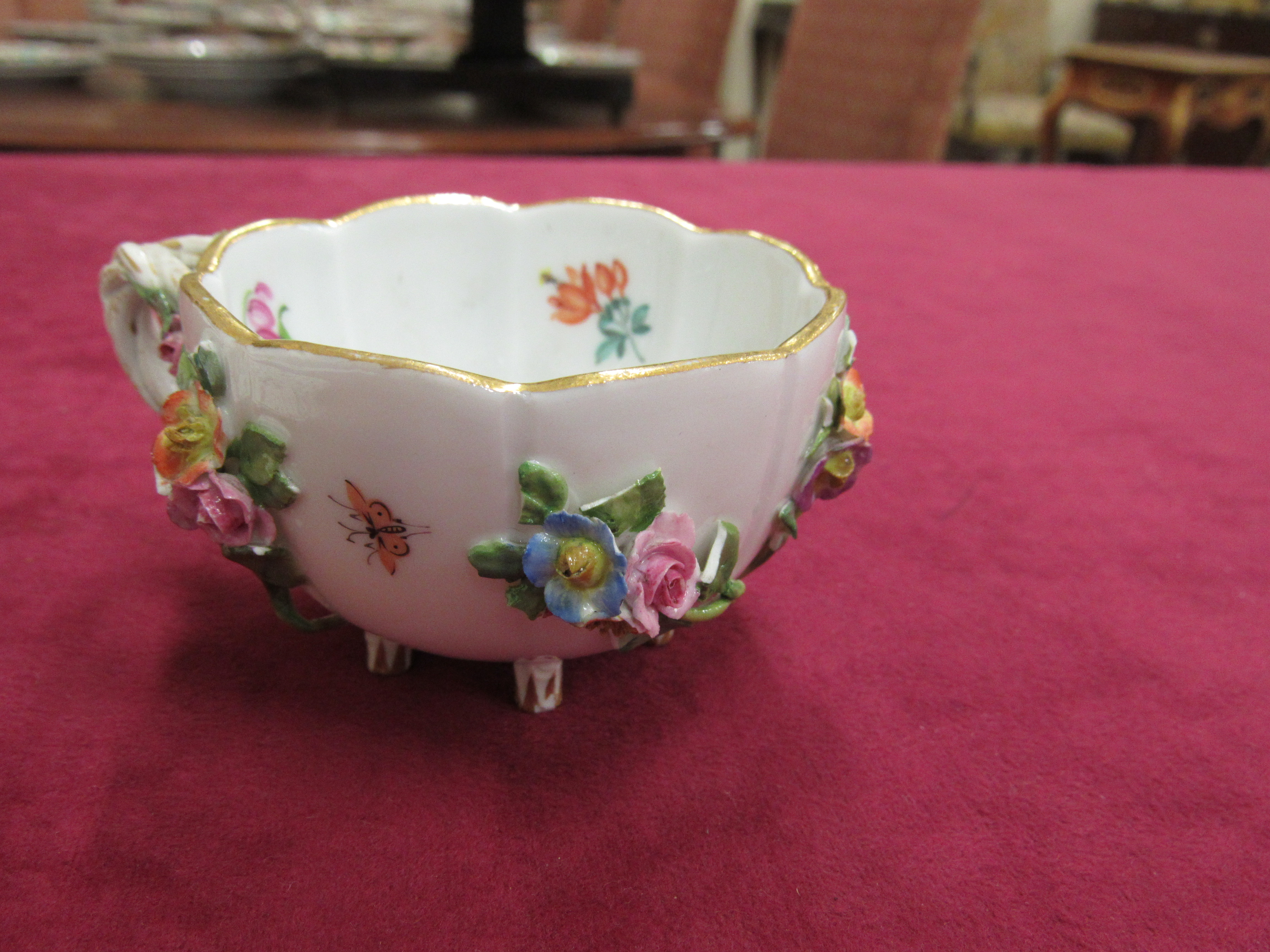 An attractive late 18th / early 19th Century Meissen Cup and Saucer, - Image 4 of 4