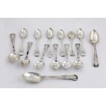 A set of 6 heavy silver Tea Spoons, five London c. 1849, & one Irish, c.