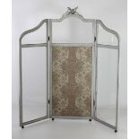A late 19th Century painted three part two fold Draught Screen, in the Adams taste,