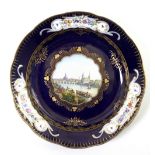 An attractive and colourful mid-19th Century Meissen Cabinet Plate,