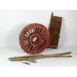 A rare large 19th Century Middle Eastern wooden Water Wheel,