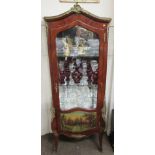 A Verni Martin type Vitrine, the shaped top with ormolu mounts,