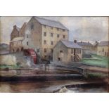 John Butler Yeats R.H.A. (1839 - 1922) The Water-Wheel and Mill-Houses at Ballisodare, Co.