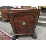 A very attractive large George III period inlaid mahogany Cellaret, with canted corners,