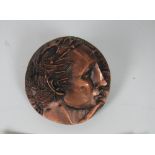 Grilli, Sculpter Dante: An extremely heavy and rare double sided bronze Medallion,