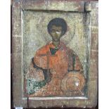 Late 18th / early 19th Century Russian Icon "Saint Demetrius of Thessaloniki" Icon depicting the