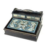 An attractive 19th Century brass inlaid and ormolu mounted Lap Desk,