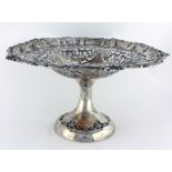 A large attractive pierced English silver Tazza Table Centre, Birmingham c. 1904, approx.