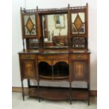 A fine quality Edwardian rosewood and inlaid Chiffonier, in the style of Maple & Co.