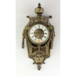 A 19th Century French bronze Wall / Cartel Clock,