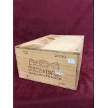 Chateau Lynch Bages 2000 Pauillac 5eme Cru Classe 12 Bottles.