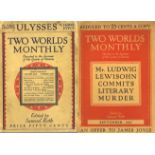 Rare Unauthorized U.S. Edition of Ulysses Joyce (James) Ulysses - [Two World Monthly, Vol. 1 (No.