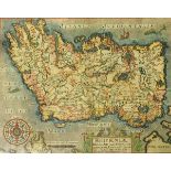 Map: (Wm.) Hiberniae Ireland Anglis. Yverdon Brittannis Erin incolis. Ierna Orphaeo & Arist.