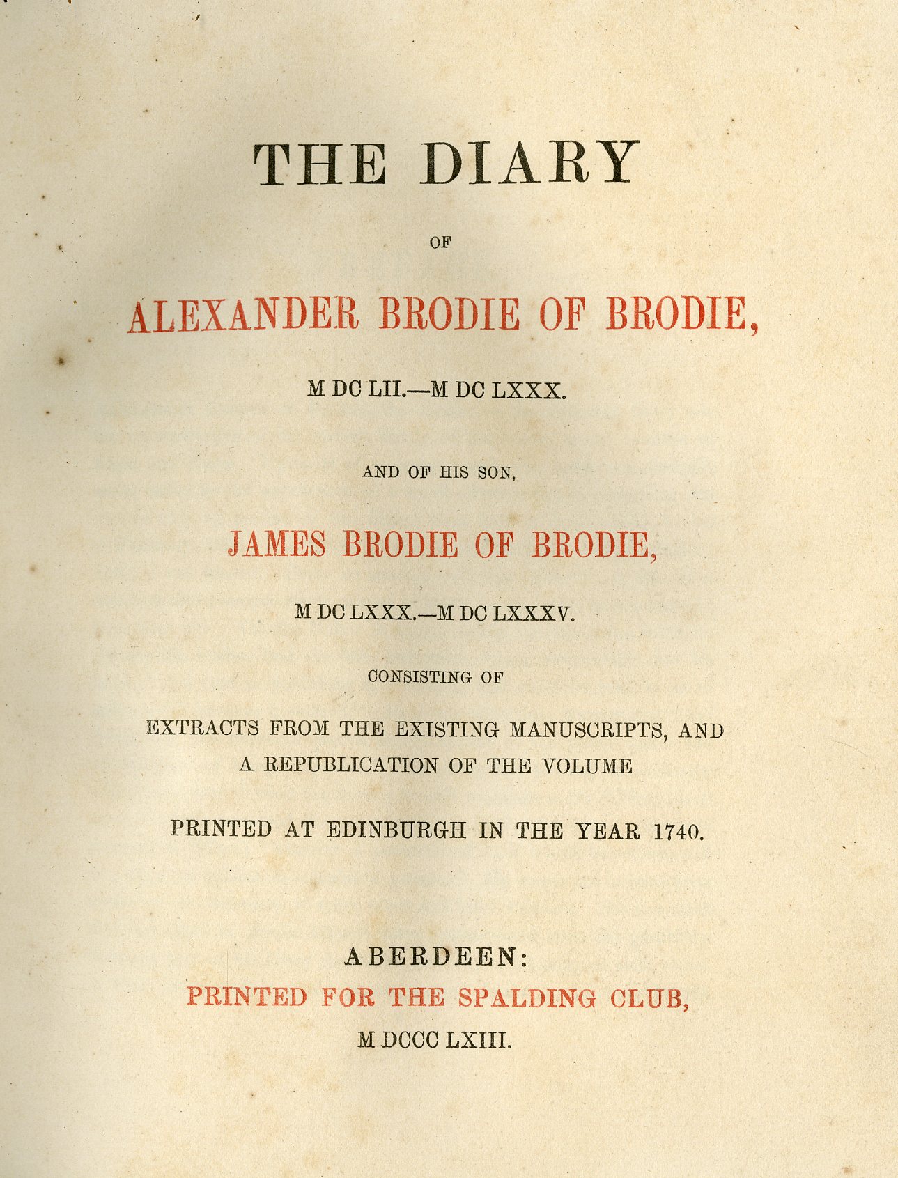 Genealogy: The Spalding Club - A Genealogical Deduction of The Family of Rose of Kilravock,