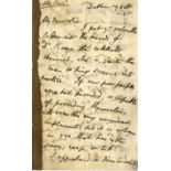 Archbishop Whately of Dublin on the Great Famine Manuscript: A good three page letter,
