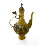 CHINESE BRASS COFFEE POT