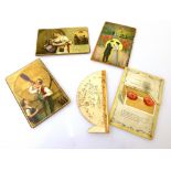 5 NOVELTY POSTCARDS WITH MOVING PARTS