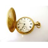 18K GOLD WALTHAM U.S.A. POCKET WATCH. WEIGHT IN TOTAL 112G