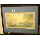 WATERCOLOUR OF SEASCAPE BY AUSTIN SMITH
