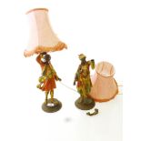 PAIR OF SPELTER FIGURE LAMPS (MAN AND WOMAN)