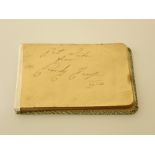 AUTOGRAPH BOOK CONTAINING MOSTLY BOXERS, AS WELL AS GEORGE AND BERYL FORMBY, HARRY CARPENTER AND