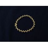 LADY'S 9K GOLD BRACELET SET WITH 50 DIAMONDS WEIGHT IN TOTAL 11.9G