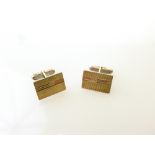 SILVER CUFFLINKS, PARTLY GILDED WEIGHT 0.25OZT