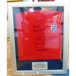 40TH ANNIVERSARY OF 1966 WORLD CUP WINNERS SHIRT SIGNED BY GORDON BANKS, GEORGE COHEN, RAY WILSON,