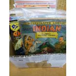 A BOX OF ASSORTED COMICS INCLUDING AN ILLUSTRATED LIBRARY OF GREAT INDIAN STORIES, AMALGAM COMICS,