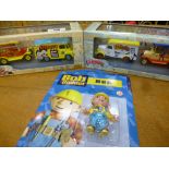 LLEDO BEANO 65 YEARS 2 CAR SET, LLEDO DANDY 2 CAR SET AND BOB THE BUILDER FIGURE