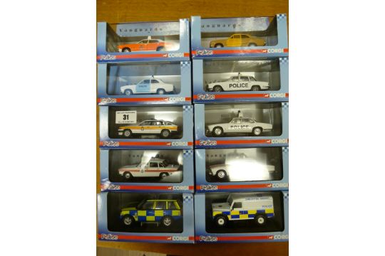 10 CORGI VANGUARDS POLICE VEHICLES - Image 1 of 4