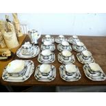 45 PIECE PART SHELLEY TEASET (DAMAGED TEAPOT)