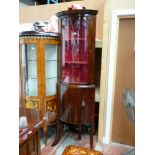 GLASS FRONTED CORNER UNIT 78.5" X 25" X 17"