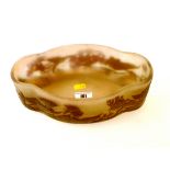 GALLE GLASS DISH 3.25” X 9.5” X 5.5”