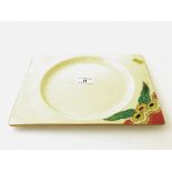 BIZARRE BY CLARICE CLIFF RECTANGULAR PLATE 10.5” X 8.25”