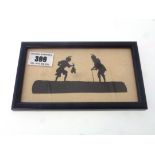 SILHOUTHETTE OF 2 MEN CIRCA 1865 3” X 5.75”