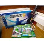 GUITAR HERO LIVE GUITAR, LEAP TV AND 2 GAMES AND PRO SERIES GUITAR