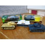 2 BOXED AND 3 LOOSE SOLIDO TANKS